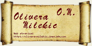 Olivera Milekić vizit kartica
